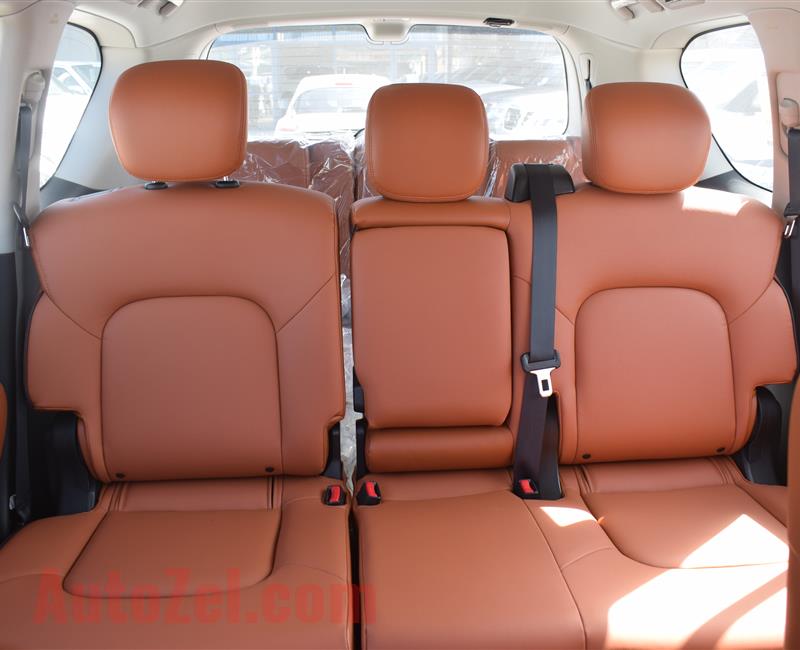 View of back seats in Nissan Patrol 4 wheel drive car